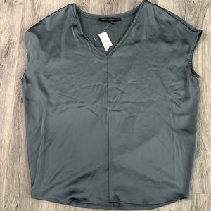WHBM Woven Front Jetsetter Tee